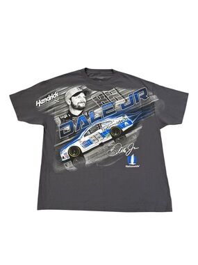 Dale Earnhardt Jr #88 NASCAR Hendrick Motorsports Graphic Tee 2XL Gray Blue